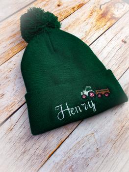 Wintermütze mit Traktormotiv