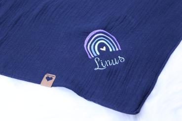 Musselintuch Regenbogen