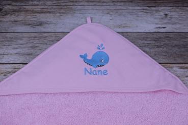 Kapuzenhandtuch mit Wal