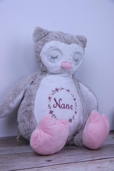 Kuscheltier Eule mit Namen