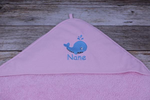 Kapuzenhandtuch mit Wal