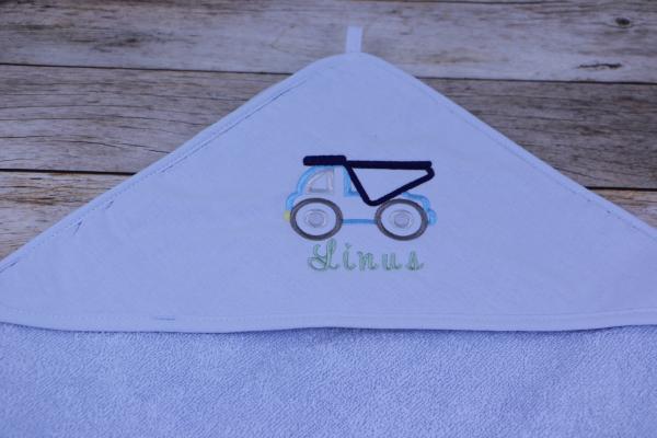 Kapuzenhandtuch mit Kipplaster