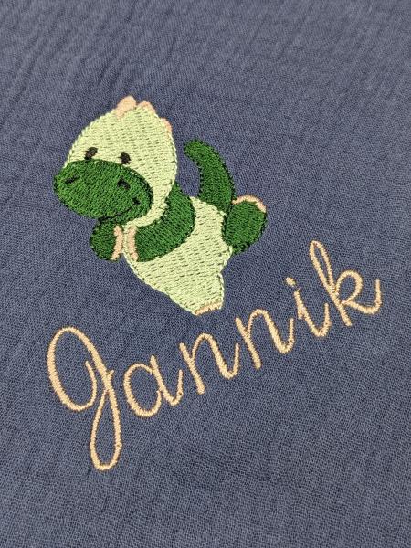 Musselintuch mit Dinomotiv