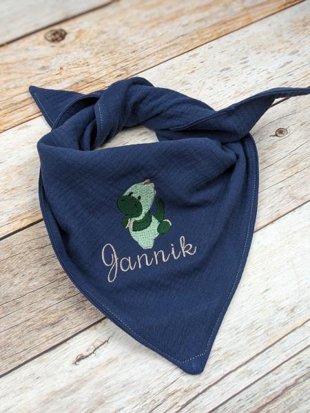 Musselintuch mit Dinomotiv